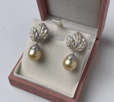 13-15mm Gold Golden South Sea Earring