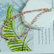 7-10mm Purple Keshi Fresh Water Pearl Necklace