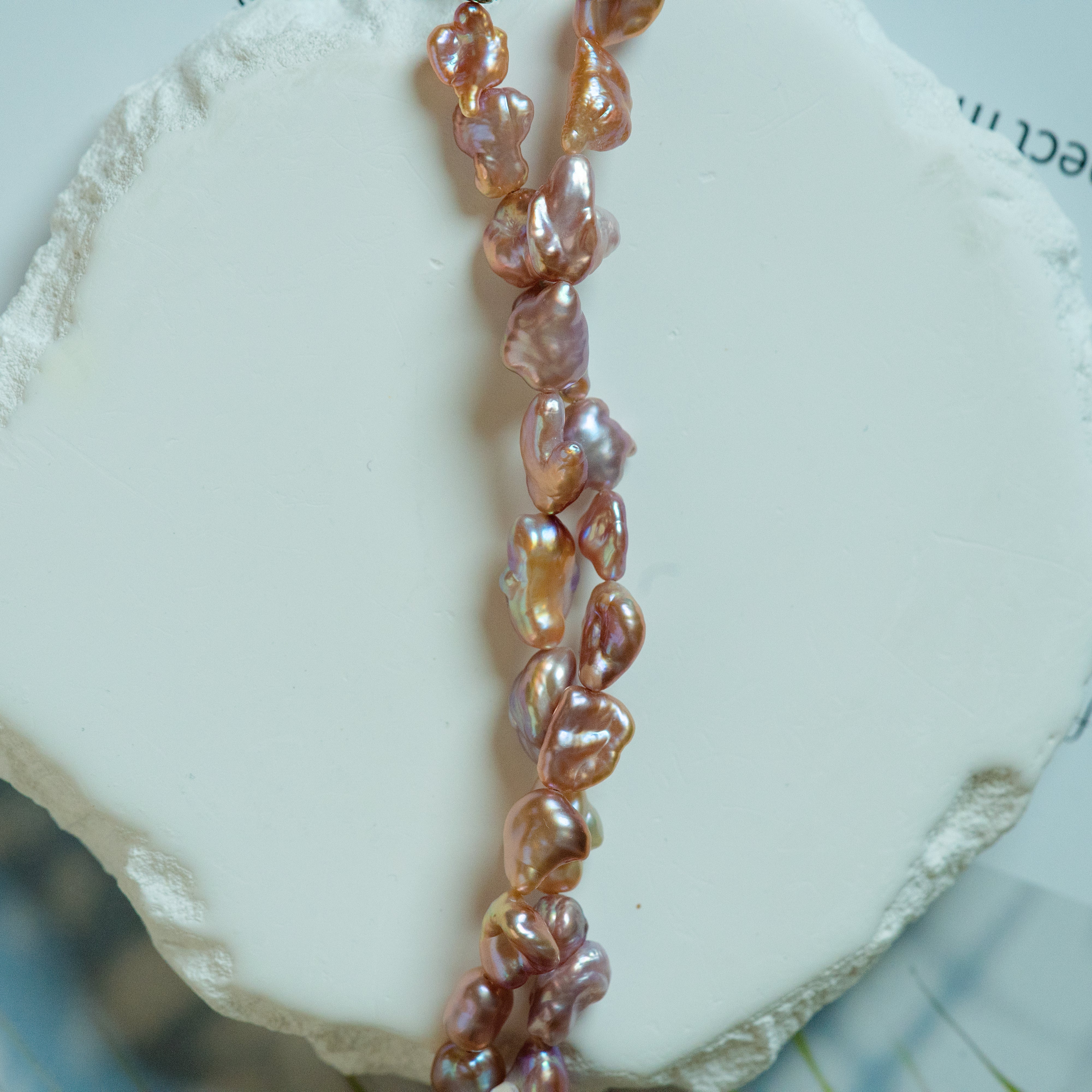 7-10mm Purple Keshi Fresh Water Pearl Necklace