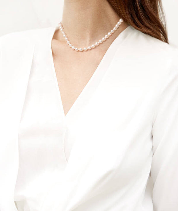 Model wearing necklace